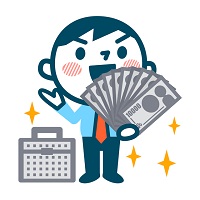 お金を持っている人のイラスト