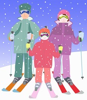 illustration of ski