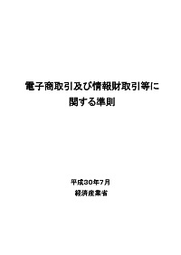 電子商取引及び情報財取引等に関する準則　表紙