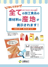 全ての加工食品の原材料の産地が表示されます！の表紙