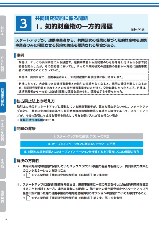 知的財産権の一方的帰属