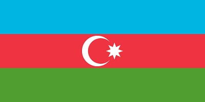 アゼルバイジャンの国旗のイラスト